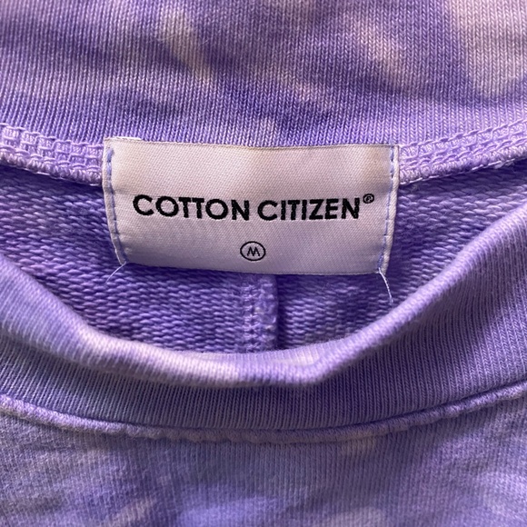 Cotton Citizen Milan Lilac Crystal Tie Dye Sweatshirt Medium - Picture 3 of 3